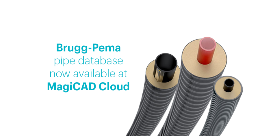 Brugg-Pema publishes a new pipe database at MagiCAD Cloud