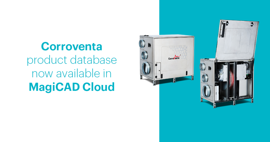 Corroventa joins MagiCAD Cloud with new BIM objects for moisture control